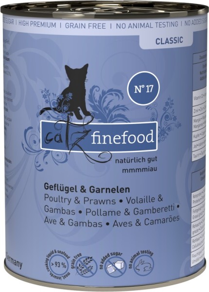 Pets Nature Catz finefood No.17 Geflügel & Garnelen 400g Dose [*** AUSLAUFARTIKEL ***]