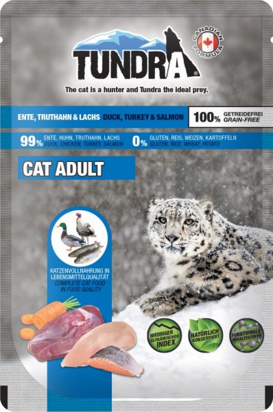 Tundra Adult Cat Ente, Truthahn & Lachs - 85g Frischebeutel