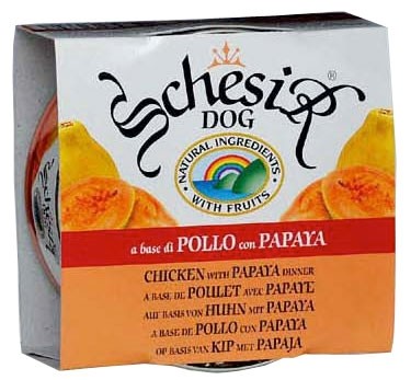 Schesir Dog - Huhn mit Papaya - 150g Dose
