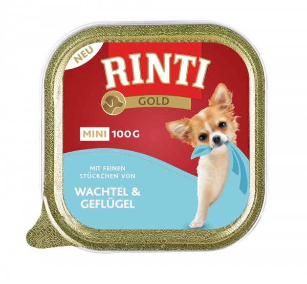 RINTI Gold mini Wachtel & Geflügel 100g