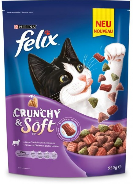 Felix Crunchy & Soft Lamm & Gemüse 950g