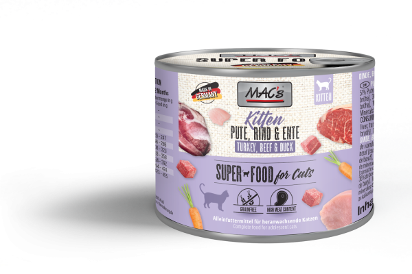 MACs CAT - Kitten Pute, Rind & Ente 200g
