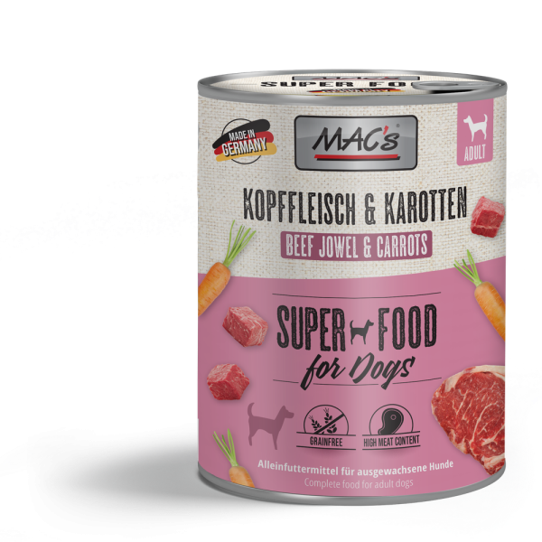 MACs DOG - Kopffleisch & Karotten 800g