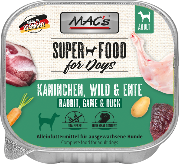 MACs DOG - Kaninchen, Wild & Ente 150g