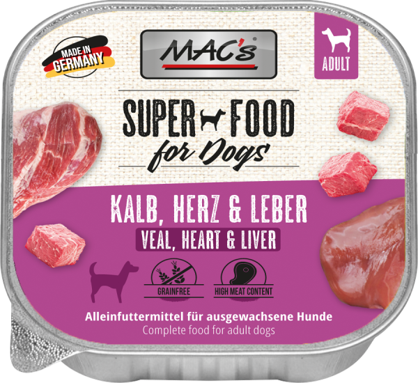 MACs DOG - Kalb, Herz & Leber 150g