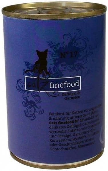 Pets Nature Catz finefood No.17 Geflügel & Garnelen 400g Dose