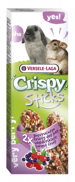 Versele-Laga Crispy Sticks Kaninchen-Meerschweinchen Waldfrüchte 2 Stück - 110g Frischepack