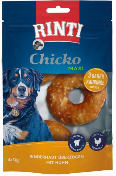 Rinti Chicko Dauer-Kauringe maxi mit Huhn 3x 50g - 150g