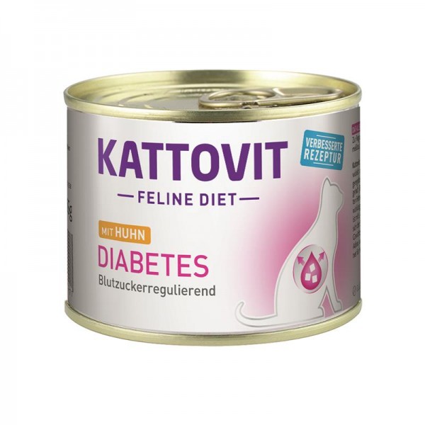 Kattovit Feline Diet - Diabetes/Gewicht mit Huhn - 185g Dose