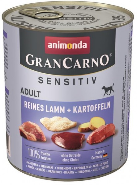 Animonda GranCarno Adult Sensitive Lamm & Kartoffeln - 800g Dose