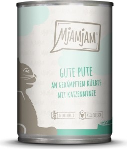 MjAMjAM für Katzen - Gute Pute an gedämpftem Kürbis, 400g Dose