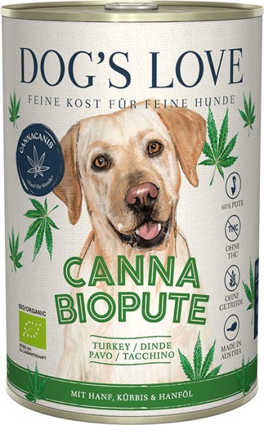 DOG´S LOVE Canna BIO Pute 400g Dose