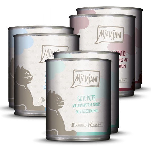 MjAMjAM - Katze Mixpaket II 2*Wild & Kaninchen, 2*Pute, 2