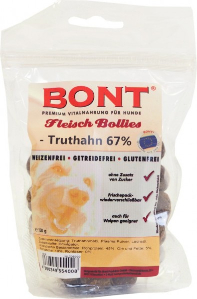Bont Fleisch-Bollies Truthahn, 150g