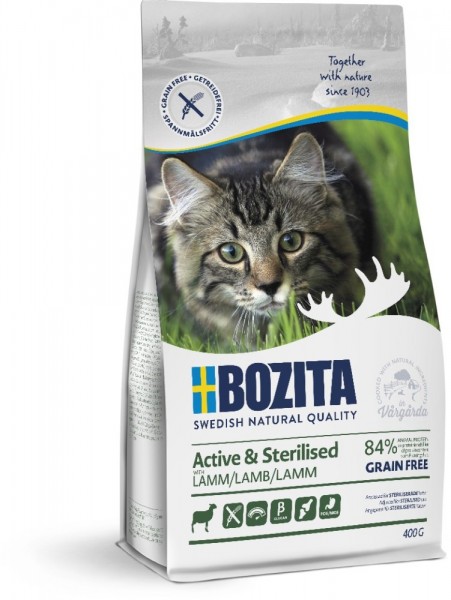 Bozita Katze Active & Sterilised Grain free Lamb 400g
