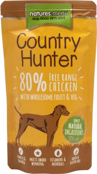 *** Country Hunter Dog mit 80% Freilandhuhn - 150g Frischebeutel [*** AUSLAUFARTIKEL]