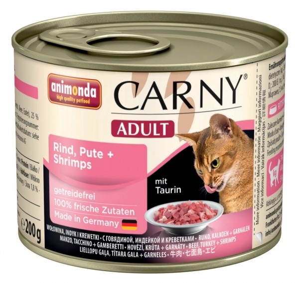 Animonda Carny Cat - Dose Adult Rind & Pute & Shrimps 200g