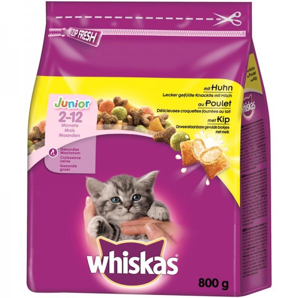 *** Whiskas Trocken Junior mit Huhn 800g [*** AUSLAUFARTIKEL]