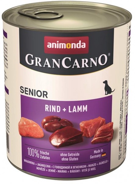 Animonda GranCarno Dog - Dose Senior Kalb & Lamm 800g