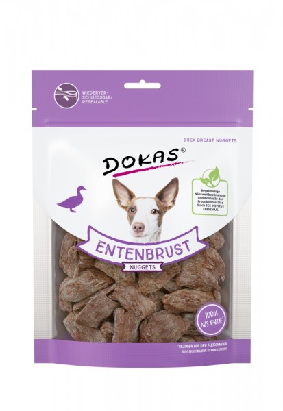 Dokas Hunde Snack Entenbrust Nuggets - 110g Beutel