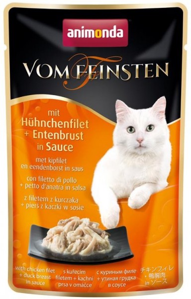 Animonda vom Feinsten mit Hühnchenfilet & Entenbrust in Sauce - 50g Portionsbeutel