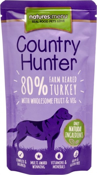 *** Country Hunter Dog Frischebeutel mit 80% Pute 150g [*** AUSLAUFARTIKEL]