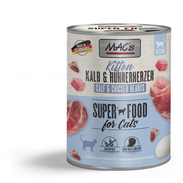 MACs CAT - Kitten Kalb & Hühnherzen 800g