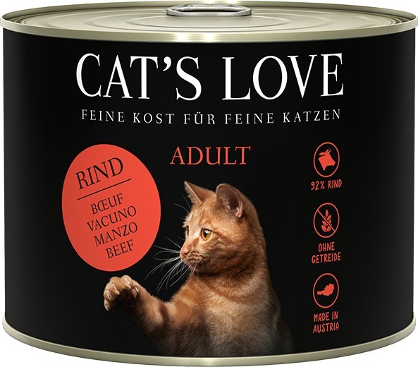 CAT´S LOVE Rind Pur 200g Dose