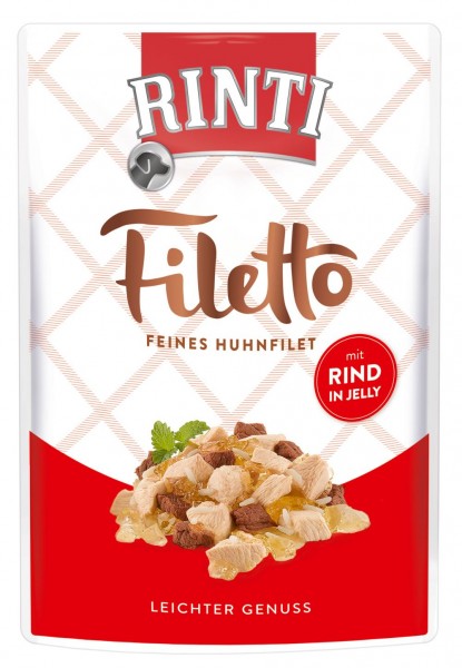 Rinti Filetto Jelly Huhn & Rind 100g