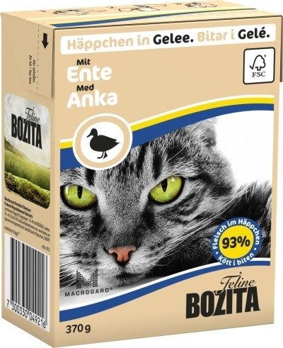 Bozita Cat Tetra Recard Häppchen in Gelee Ente 370g