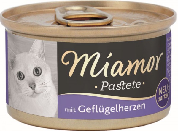 Miamor Pastete Geflügelherzen 85g