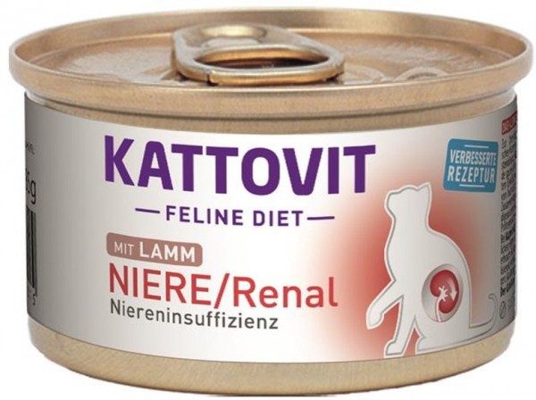Kattovit Feline Diet - Niere / Renal mit Lamm - 85g Dose