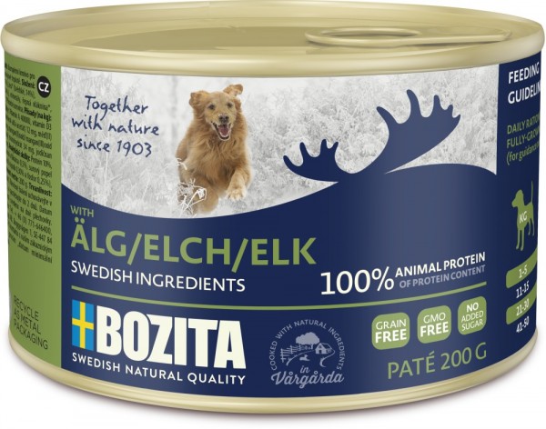 *** Bozita Dog Dose Paté Elch 200g [*** AUSLAUFARTIKEL]