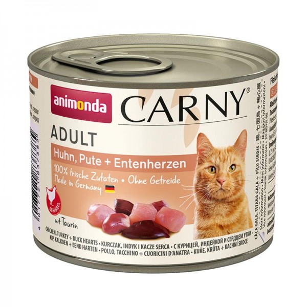 Animonda Carny Adult Huhn & Pute & Entenherzen - 200g Dose