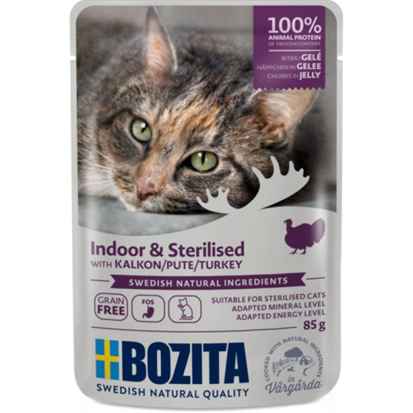 Bozita Cat Indoor & sterilised HiG Pute 85g Pouch-Beutel