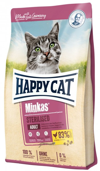 Happy Cat Minkas Sterilised Geflügel 10kg