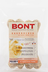 Bont Kauknochen natur gefüllt mit Lachs 12cm