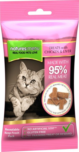 Natures Menu Cat Snack Leckerlie Huhn & Leber 60g