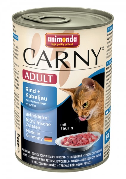 Animonda Carny Cat - Dose Adult Rind & Kabeljau & Petersilienwurzel 400g
