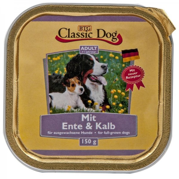 *** Classic Dog Schale Ente & Kalb 150g [*** AUSLAUFARTIKEL]