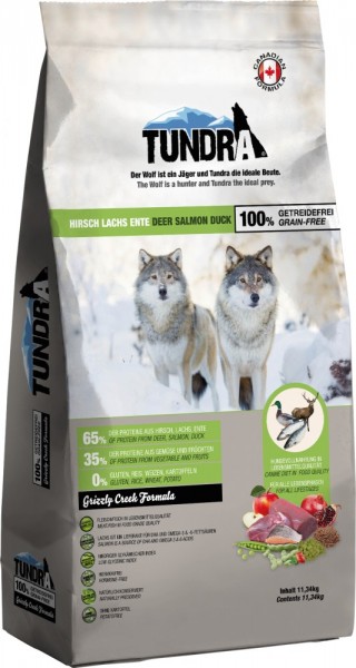 Tundra All-live Dog Grizzly Creek Lachs, Hirsch & Ente - 11,34kg Beutel