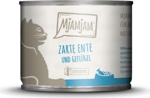 MjAMjAM für Katzen - Zarte Ente & Geflügel an leckeren Möhrchen 200g Dose